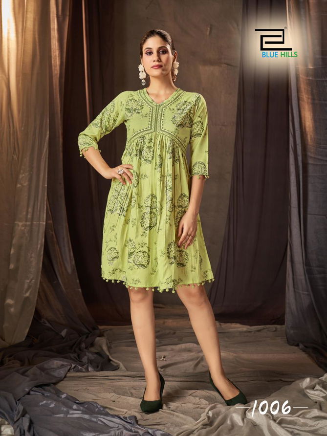 Pom Pom Alia By Blue Hills Short Printed Kurtis Catalog